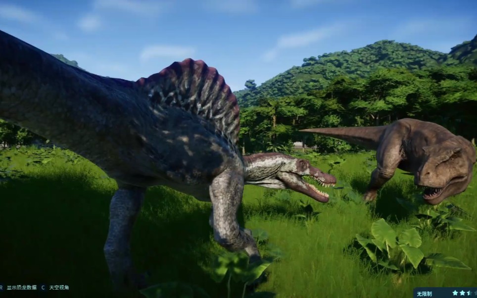 【侏罗纪世界:进化】霸王龙vs棘背龙 侏罗纪斗兽场系列