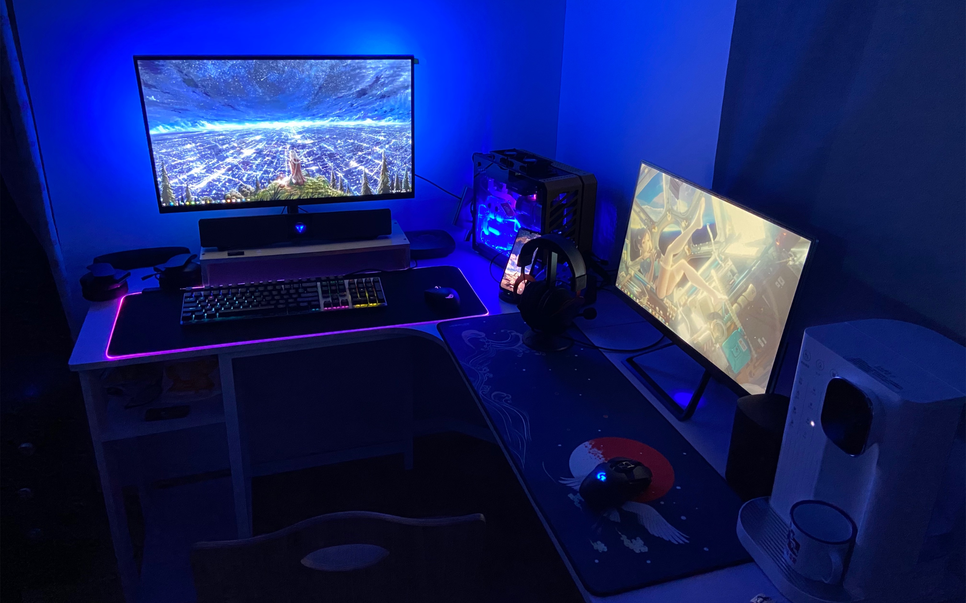 出租屋电脑桌面搭配