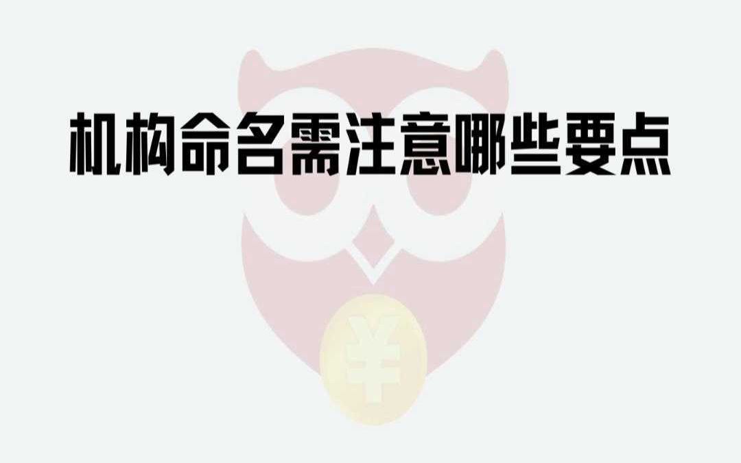 机构命名需注意哪些要点哔哩哔哩bilibili