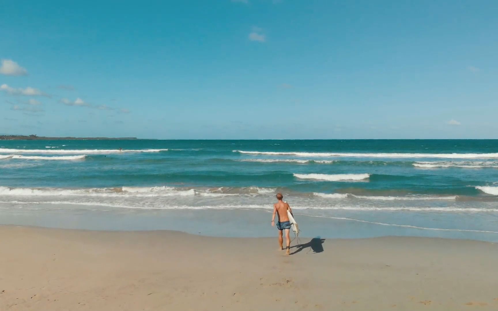 视频剪辑1080p 4k 高清无水印视频素材 沙滩 海滩 海浪 蓝天白云 大海