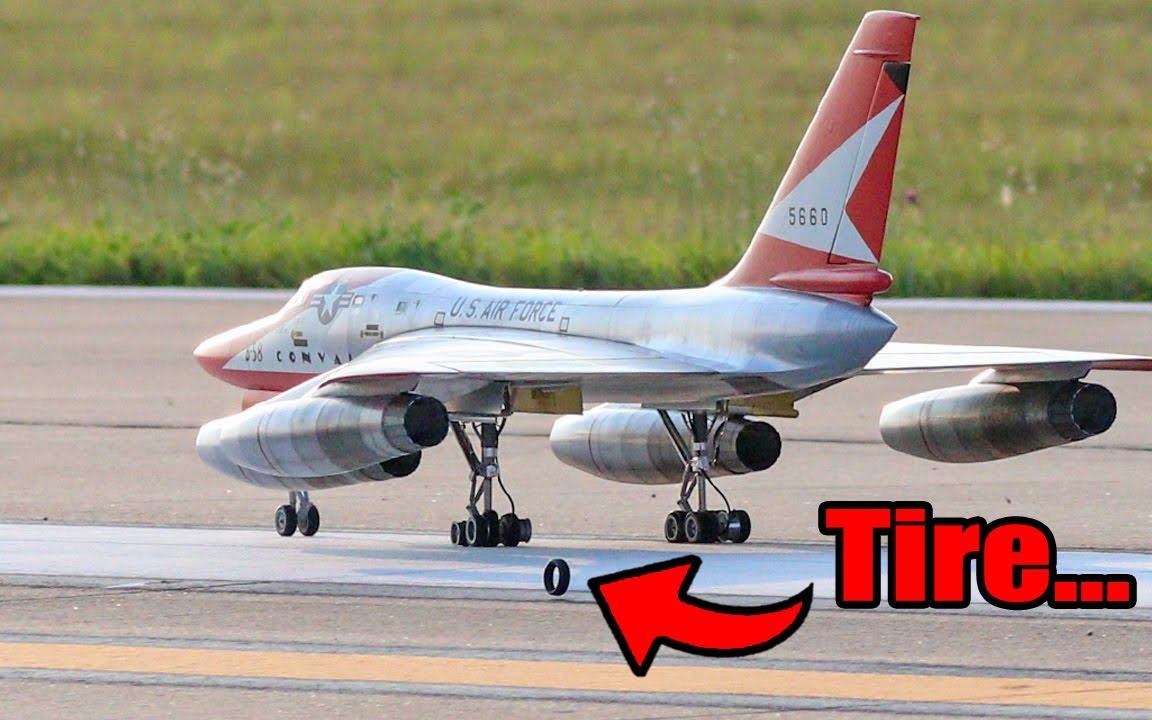 【rc】大比例 b-58 hustler "海盗"超音速轰炸机首次飞行尝试