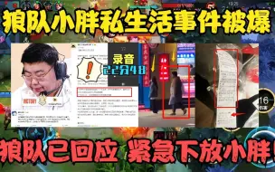 下载视频: 小胖私生活事件被爆，22分48秒录音惊呆众人，狼队紧急下放小胖