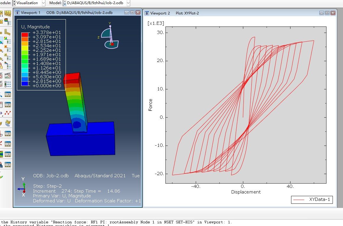 abaqus提取滞回曲线和骨架曲线的方法哔哩哔哩bilibili