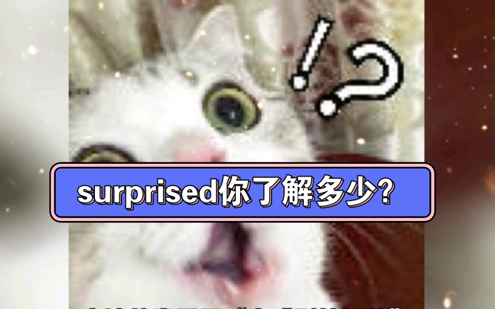 有关surprised的一些用法哔哩哔哩bilibili