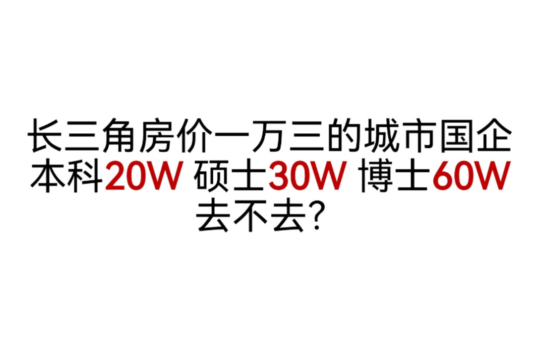 长三角国企招本科生年薪20万,当地房价一万三哔哩哔哩bilibili