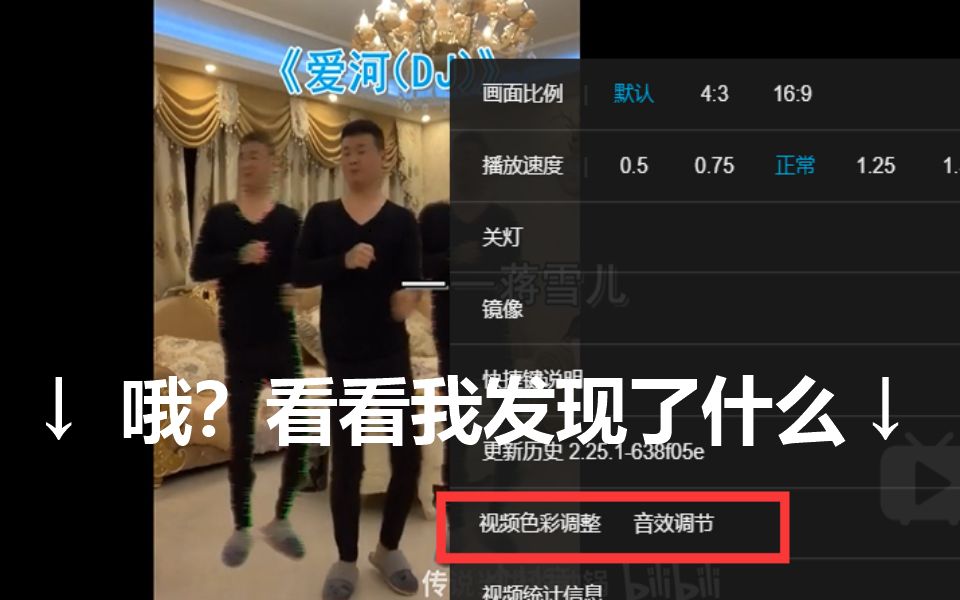 哇!B站网页播放器加入了视频色彩调整和音效调整!你知道吗?哔哩哔哩bilibili