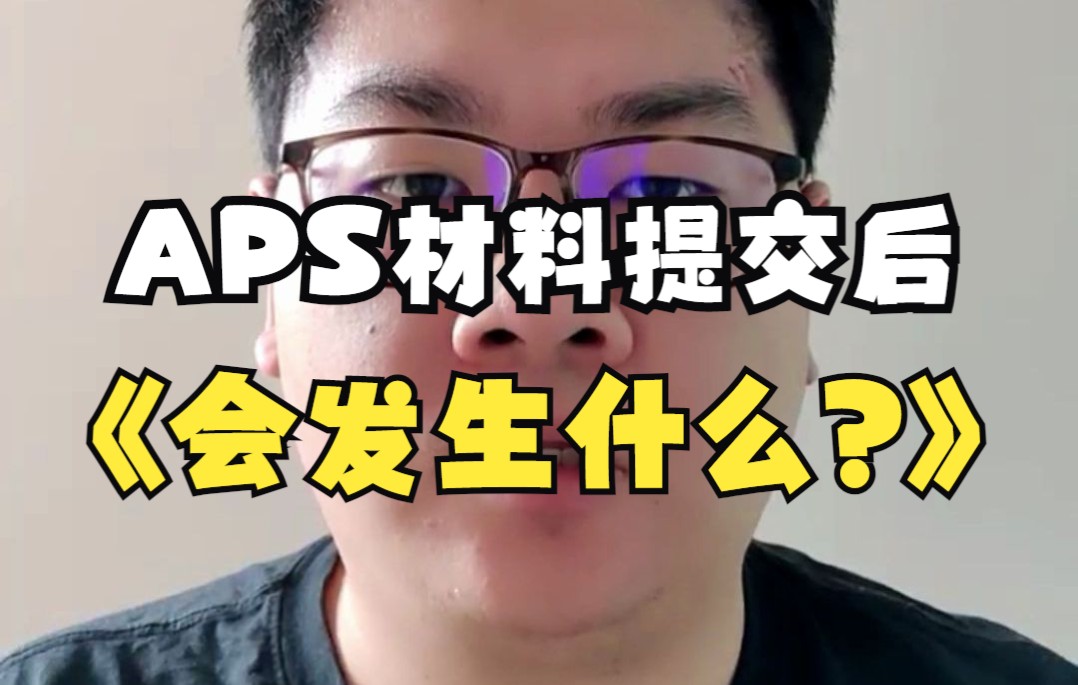 APS审核面谈的流程哔哩哔哩bilibili