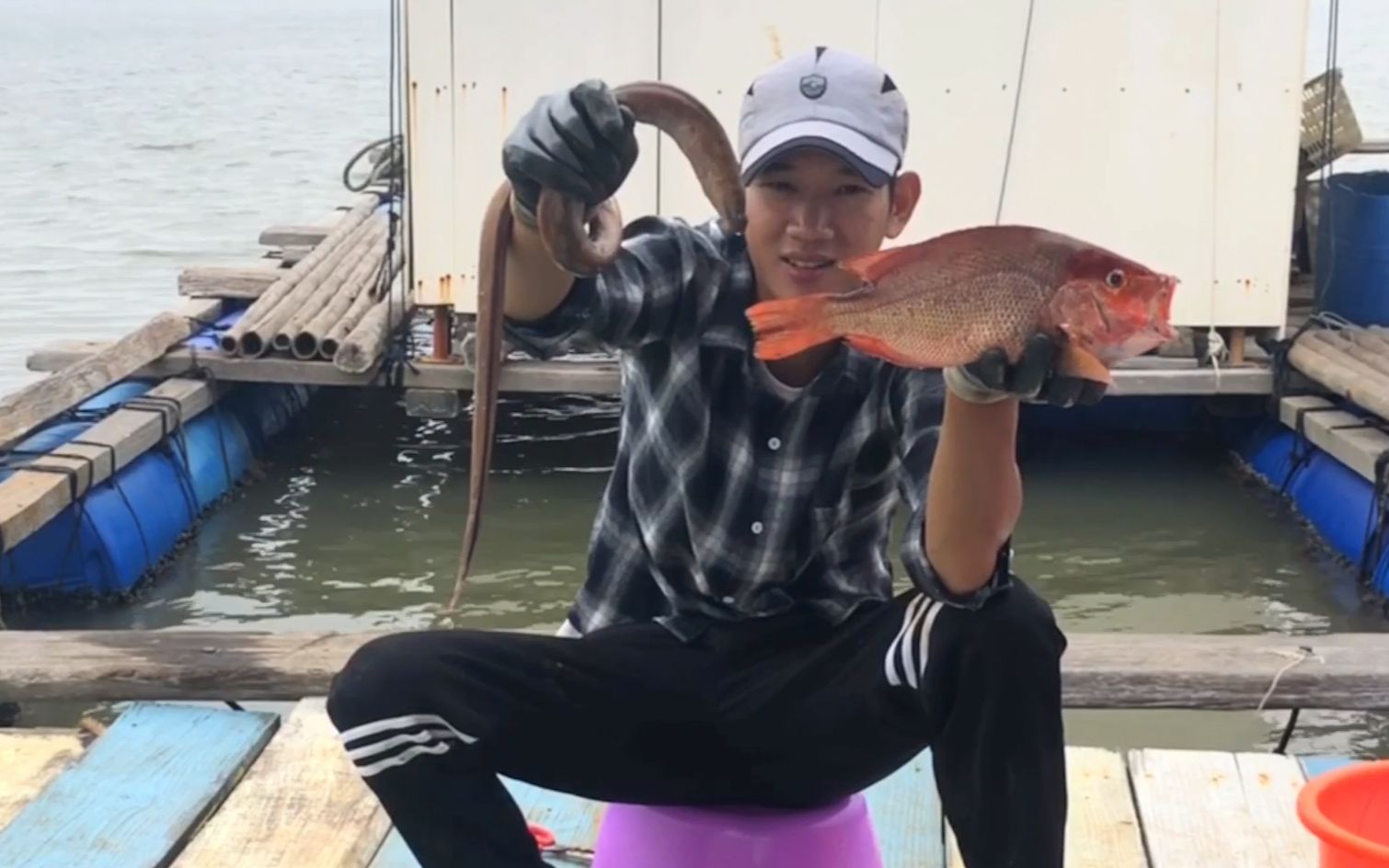 阿聪赶海放20排鱼钩狂拉好几条大货还跑了很多好东西太可惜了