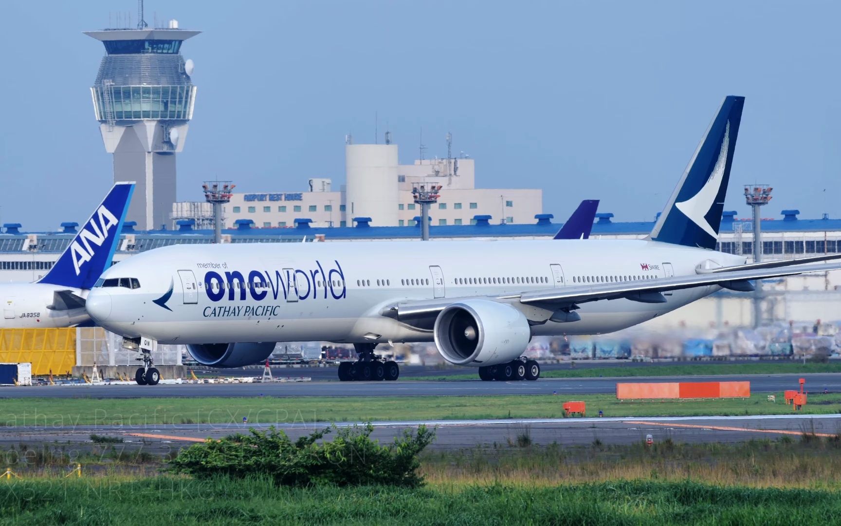 国泰777-300er" one world" b-kqn|成田空港|4k