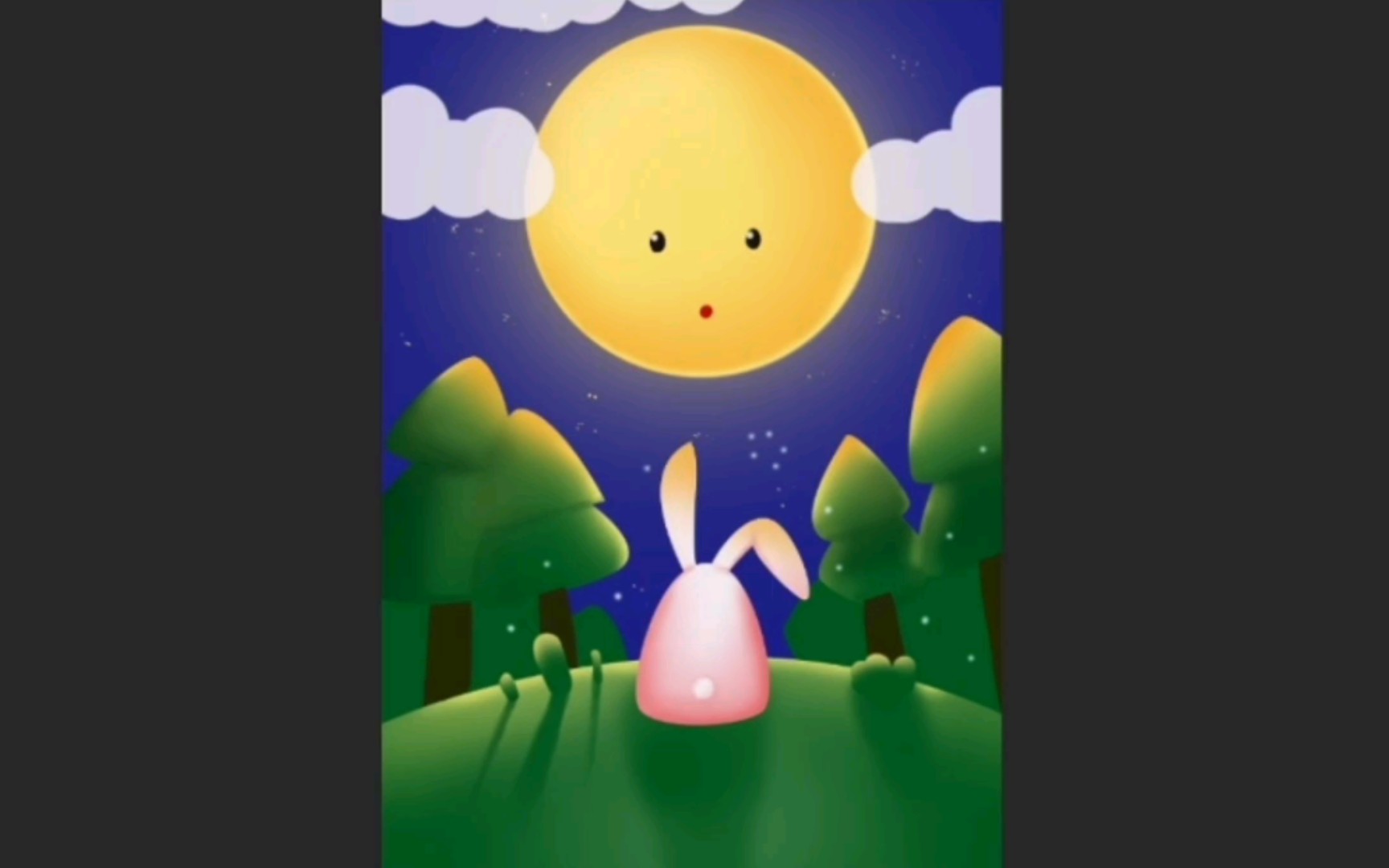 用ps画只月夜兔