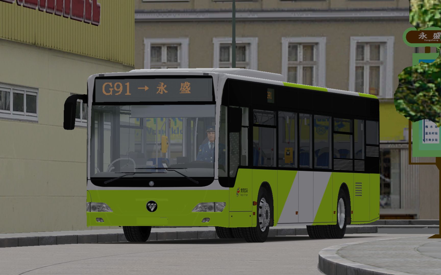 【omsi2-40】驾驶bj6123evca-17运行于金河市g91路(金河南站公交站