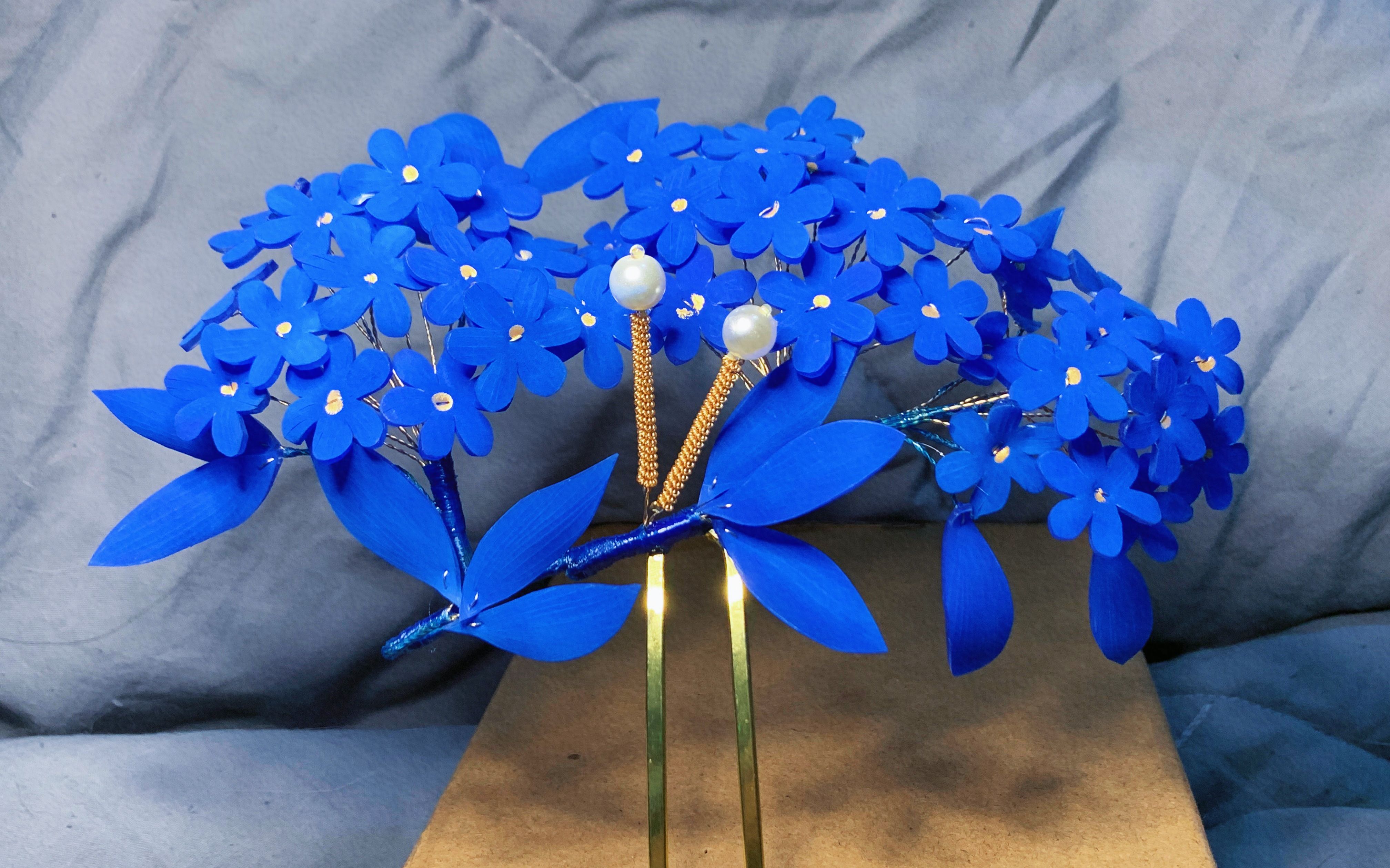 【热缩仿点翠】仿:清·点翠球梅纹头花_哔哩哔哩_bilibili