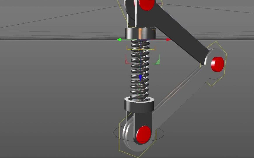 c4d悬浮机械系统绑定教程riggingasuspension