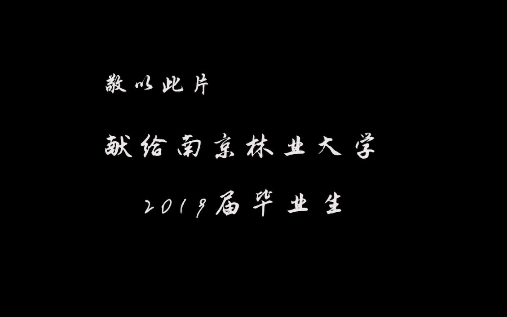 【南京林业大学】《重返十七岁》2019毕业生晚会主题曲哔哩哔哩bilibili