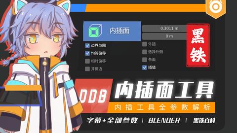 黑铁 百科008 Blender 2 9 3 0内插面工具全解 激活内插 深度 外插 分离 边界与其他相关参数 哔哩哔哩 Bilibili