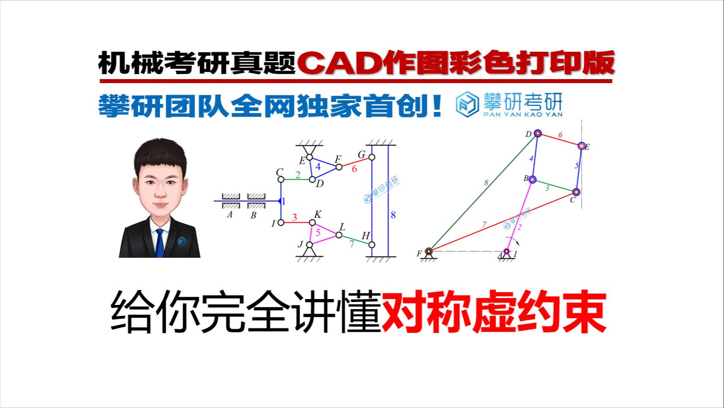 机械原理对称虚约束硬核判定(给你完全讲懂)哔哩哔哩bilibili