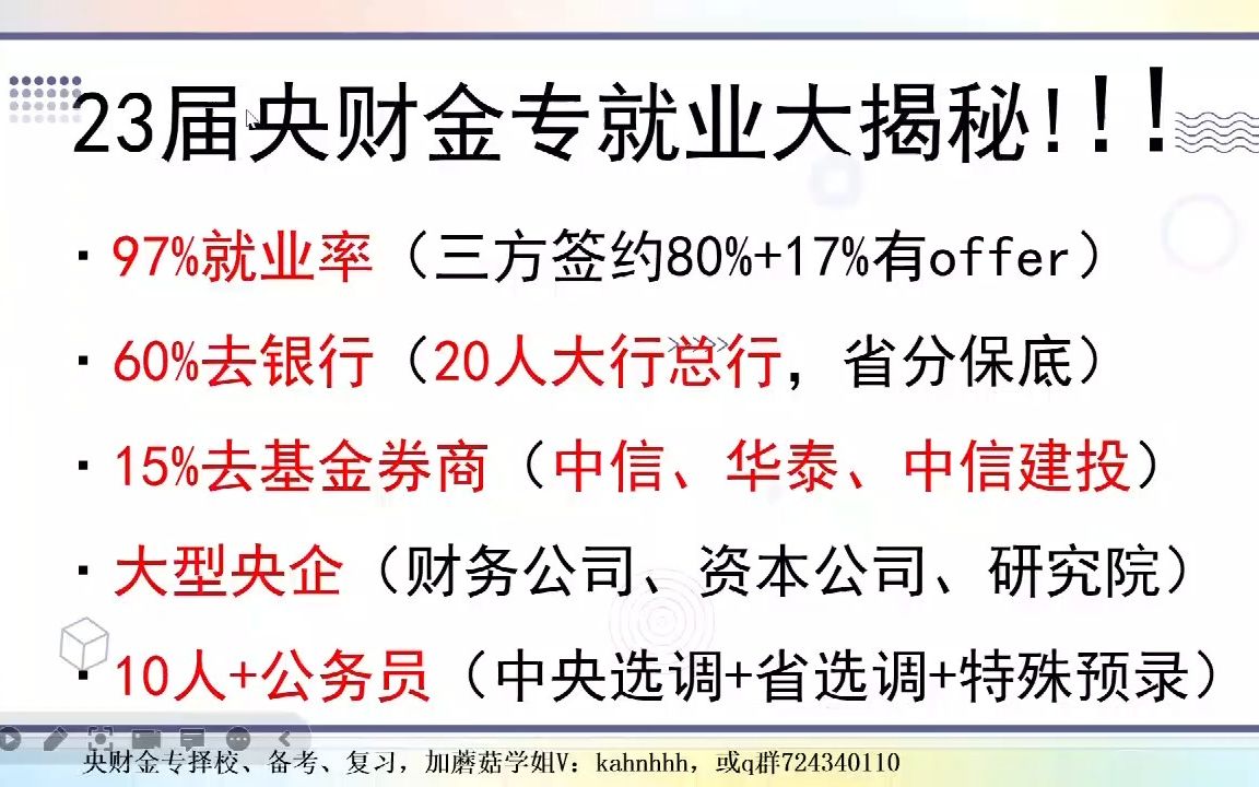 值不值!中央财经金融专硕23届就业大揭秘!!!哔哩哔哩bilibili