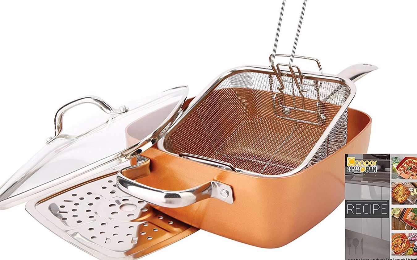 copperchef铜厨师95方形不粘锅5件套装