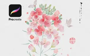 下载视频: 【Procreate教程】你见过粉色的油菜花吗？