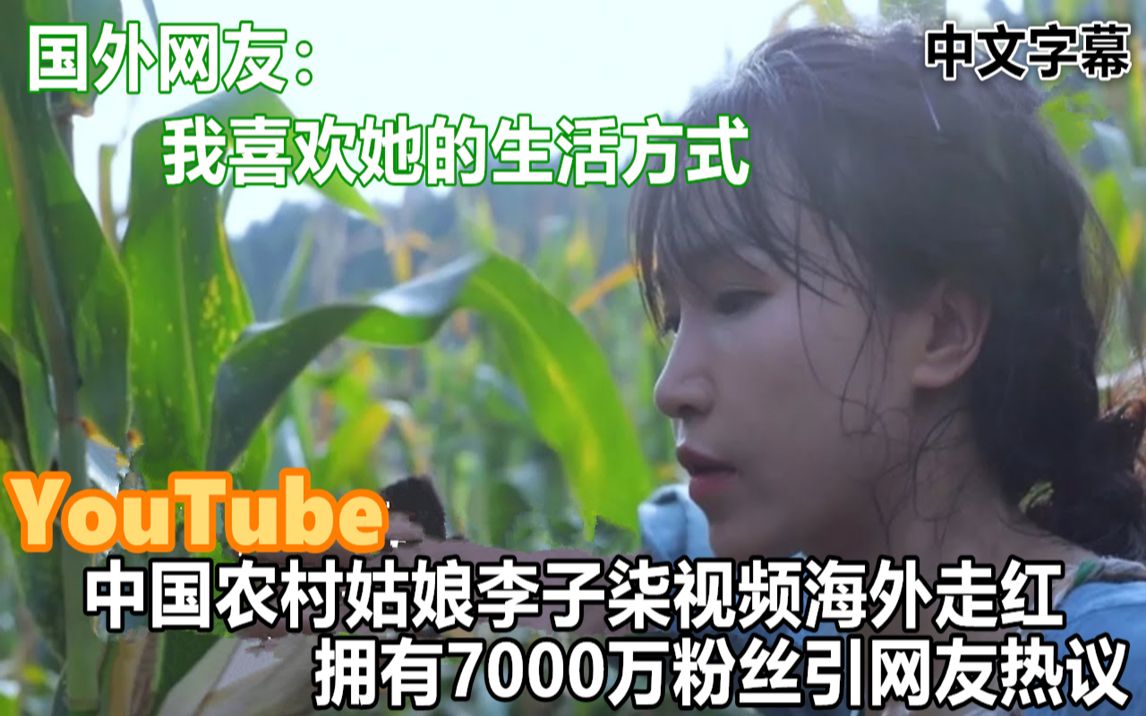 YouTube中国农村姑娘李子柒生活视频海外走红 拥有7000万粉丝哔哩哔哩bilibili