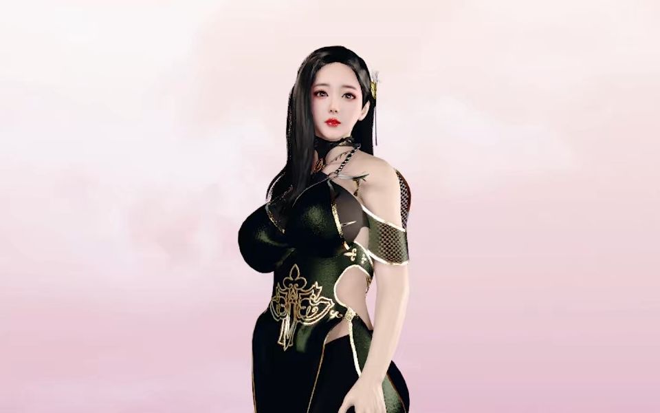 优雅,2b旗袍t台走秀展示,竖屏