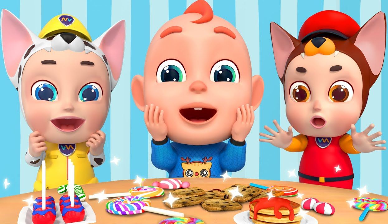 儿童益智动画:小宝贝挑战图形食物,小明冰淇淋掉了可怎么办呢?