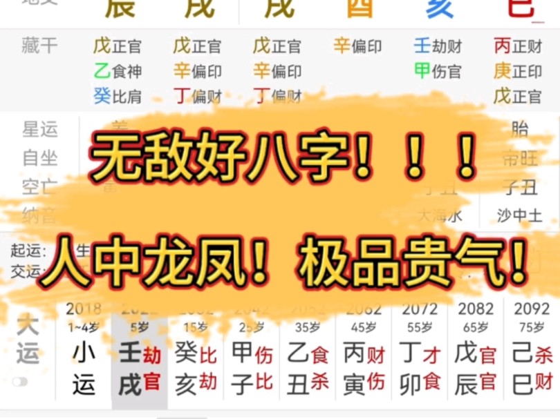 赏析无敌好八字,人中龙凤,极品贵气!天元一气,流通有情.顶级好八字长什么样?(关注三连帮看)哔哩哔哩bilibili