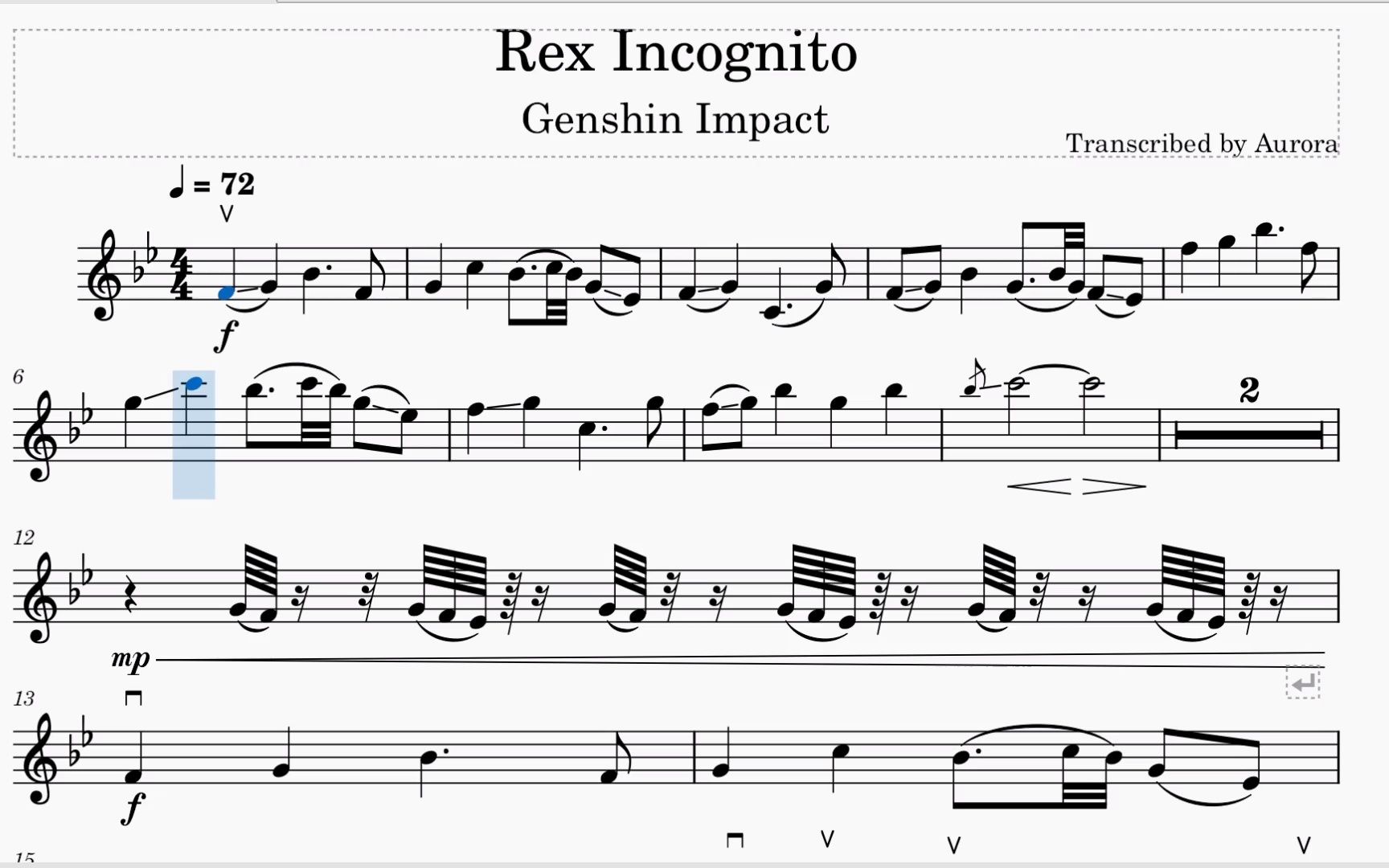【原神/小提琴】钟离 听书人bgm 尘世闲游 rex incognito