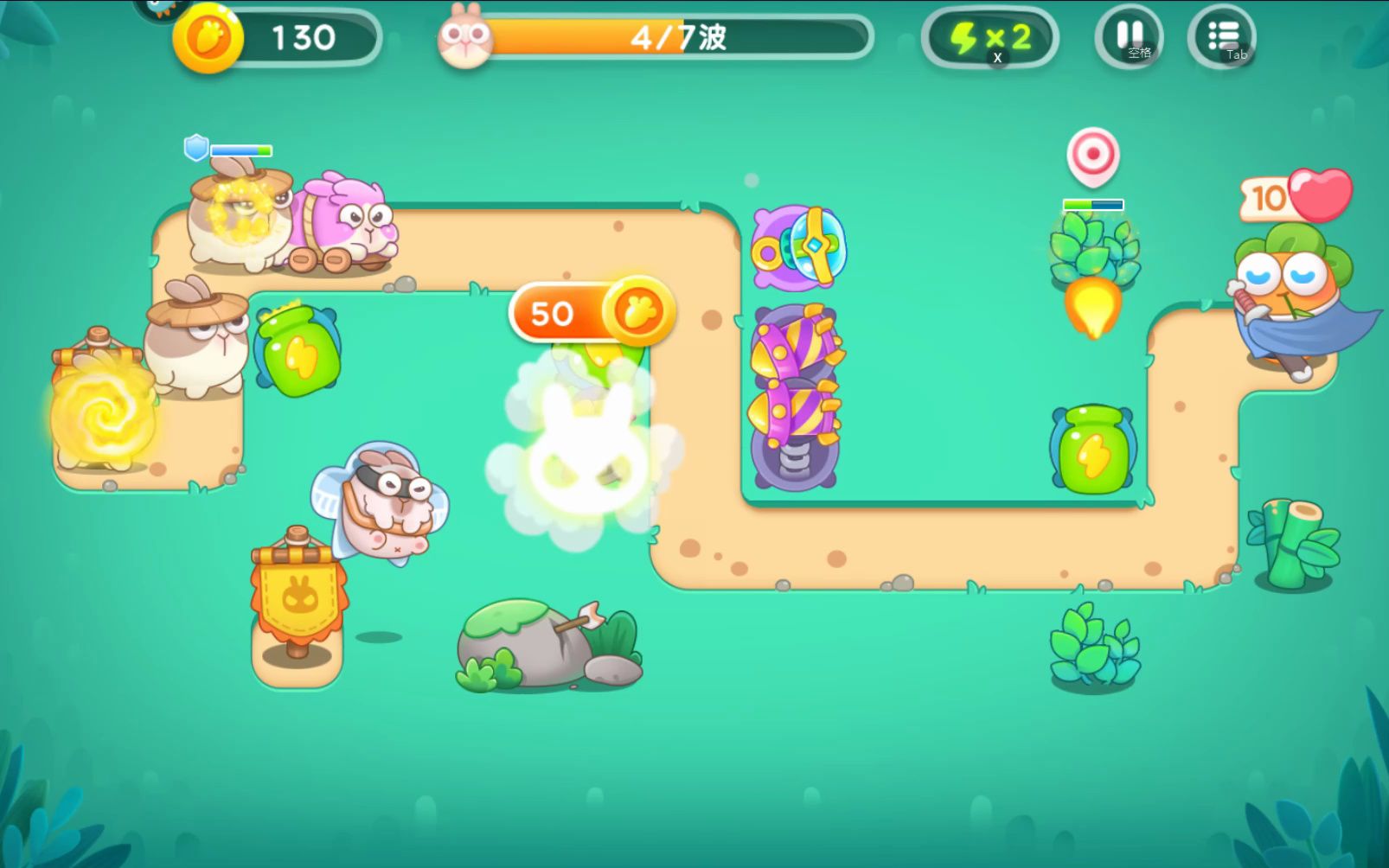 保卫萝卜4全金萝卜全障碍清除卧兔藏龙08