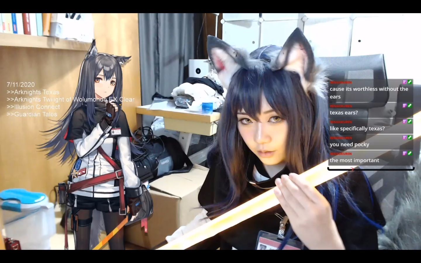 明日方舟国际服女主播aono挑战沃伦姆德的薄暮ex关卡