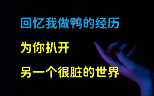 我是一个做过鸭的男人，能手脚齐全地退休，就是莫大的幸运！