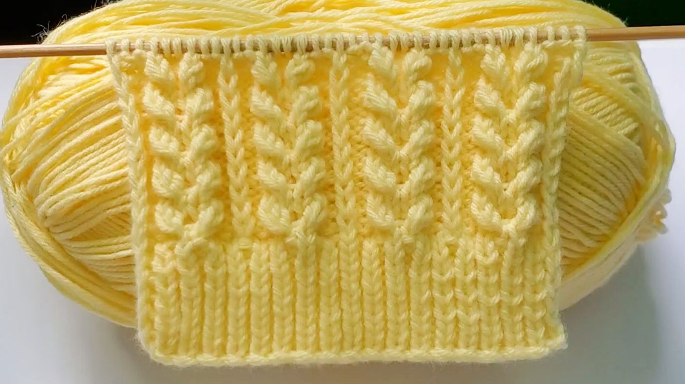 【针织教程】漂亮的双针棒针毛线编织花型图案,适合制作毛衣开衫宝宝