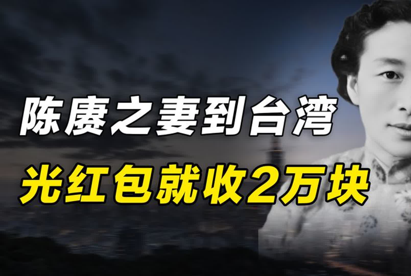 陈赓的妻子去台湾,十几辆车到机场迎接,光红包就收了两万多块!哔哩哔哩bilibili