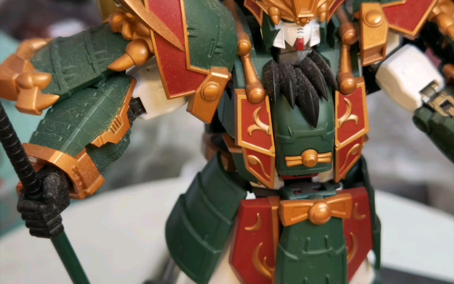 万代原创三国机甲战士mr魂关羽,造型奇特,还原当年三国无双游