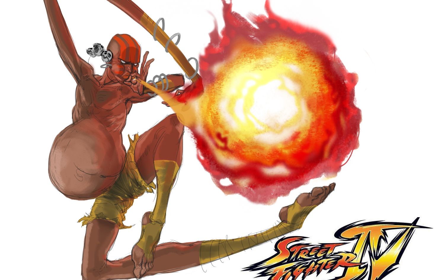 又菜又爱画-街霸瑜伽大师(印度阿三)