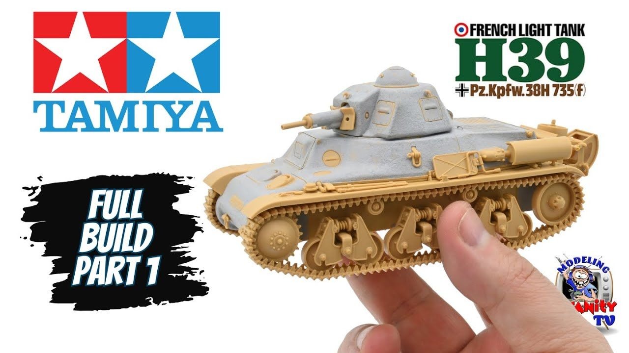 田宫35389 1/35 h39二战法国轻型坦克模型制作.上集