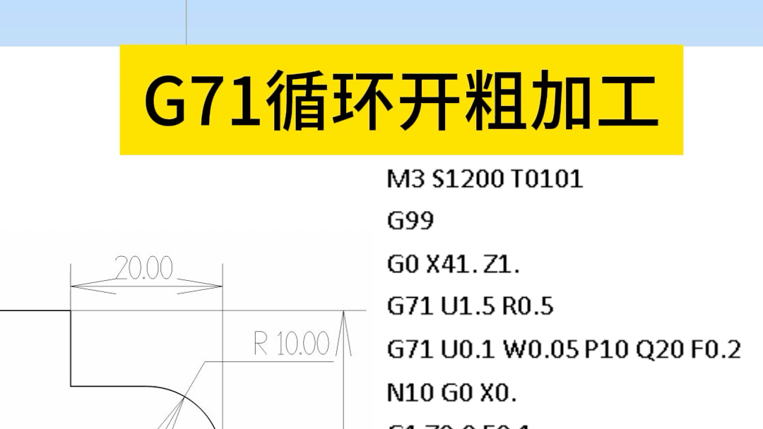 数控g71粗车循环实例图片