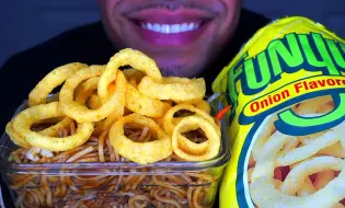 Download Video: ASMR Noodles & Onion Rings Eating Show Mukbang