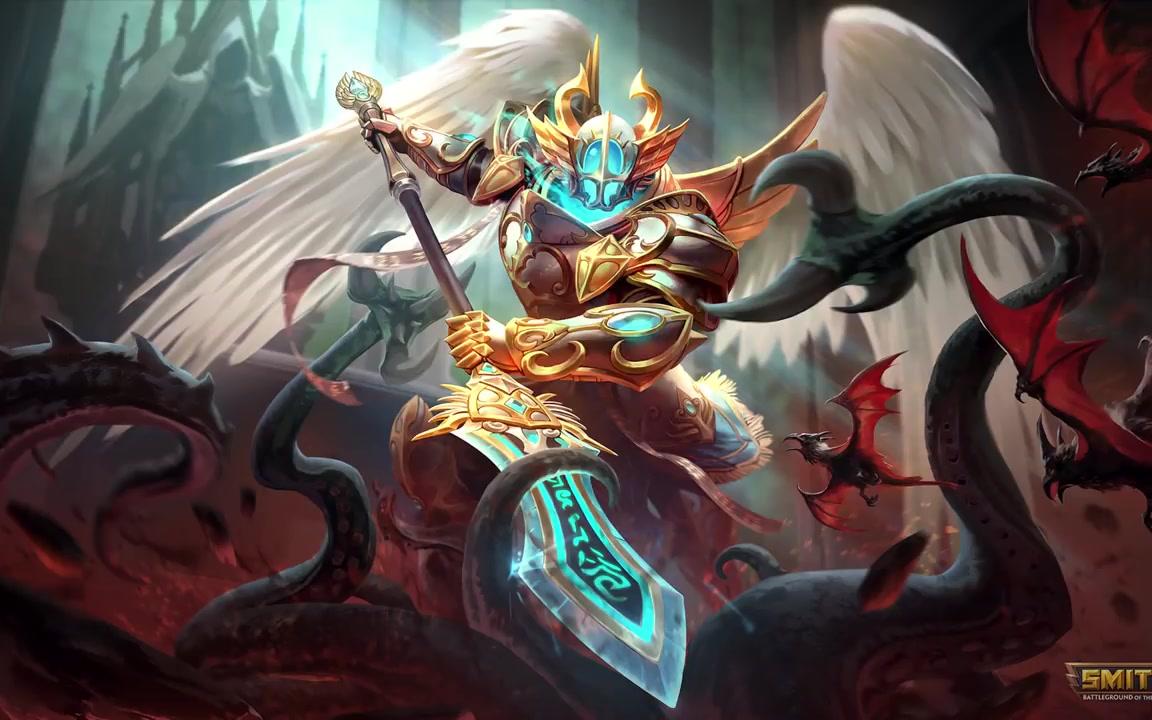 smite神之浩劫奥丁新皮肤天神守卫演示_哔哩哔哩_bilibili