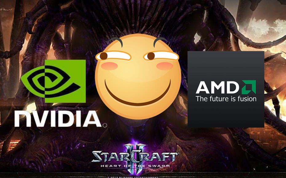 nvidiavsamd星际争霸2超真实显卡评测滑稽