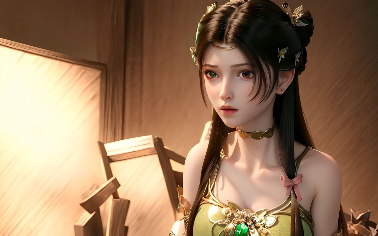 ai国漫女神田灵儿,小师姐变绿了?