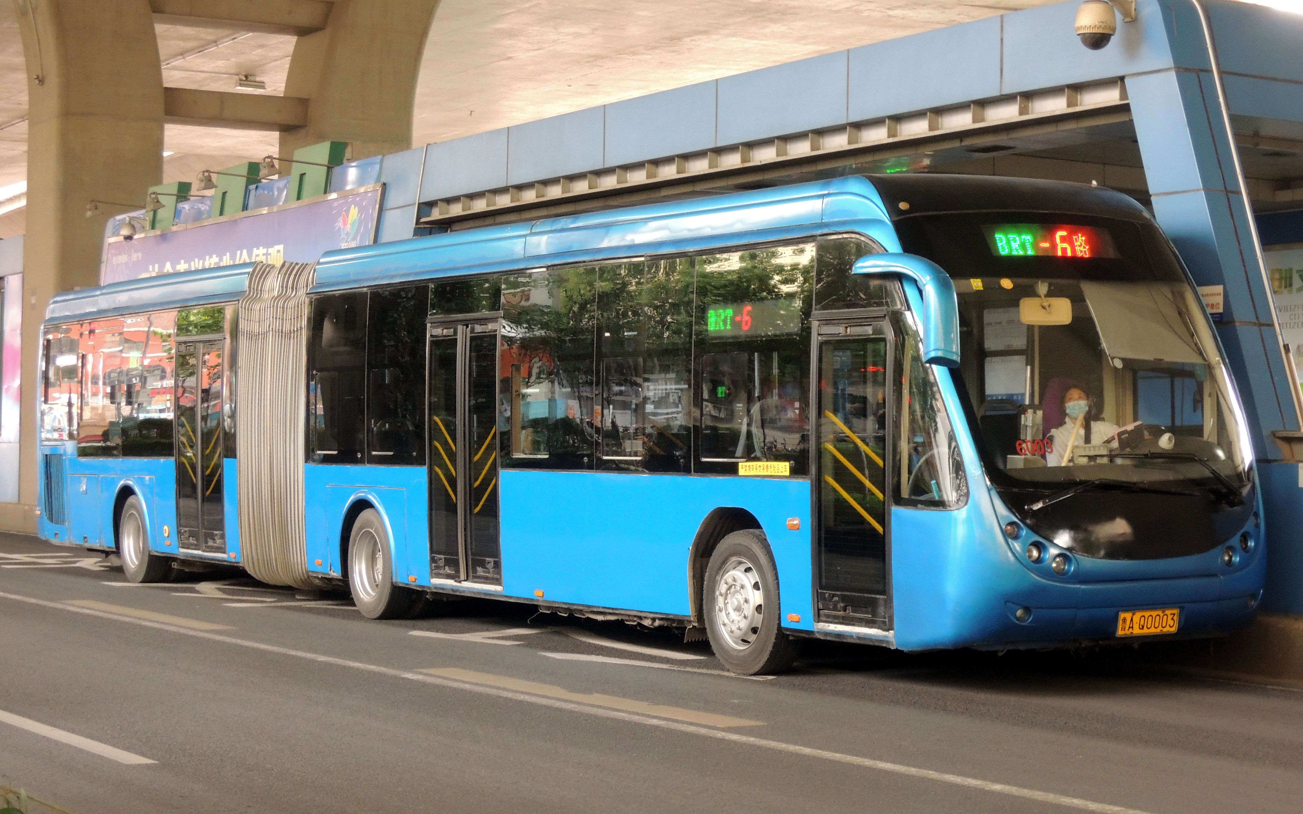 pov185產於2007年11月濟南首臺brt配車濟南公交brt6號線北全福省立