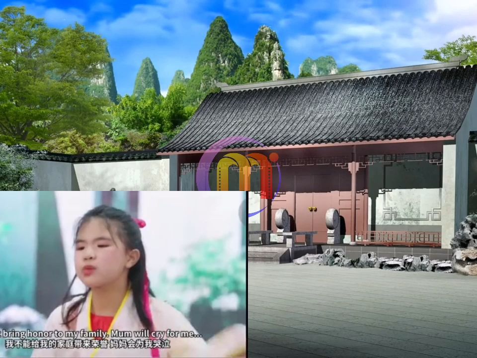 花木兰 小学生儿童英语英文舞台剧戏剧表演演出节目大屏幕高清led背景