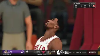 NBA2K22&20洛杉矶湖人队VS96芝加哥公牛队&詹眉组合VS公牛铁三角