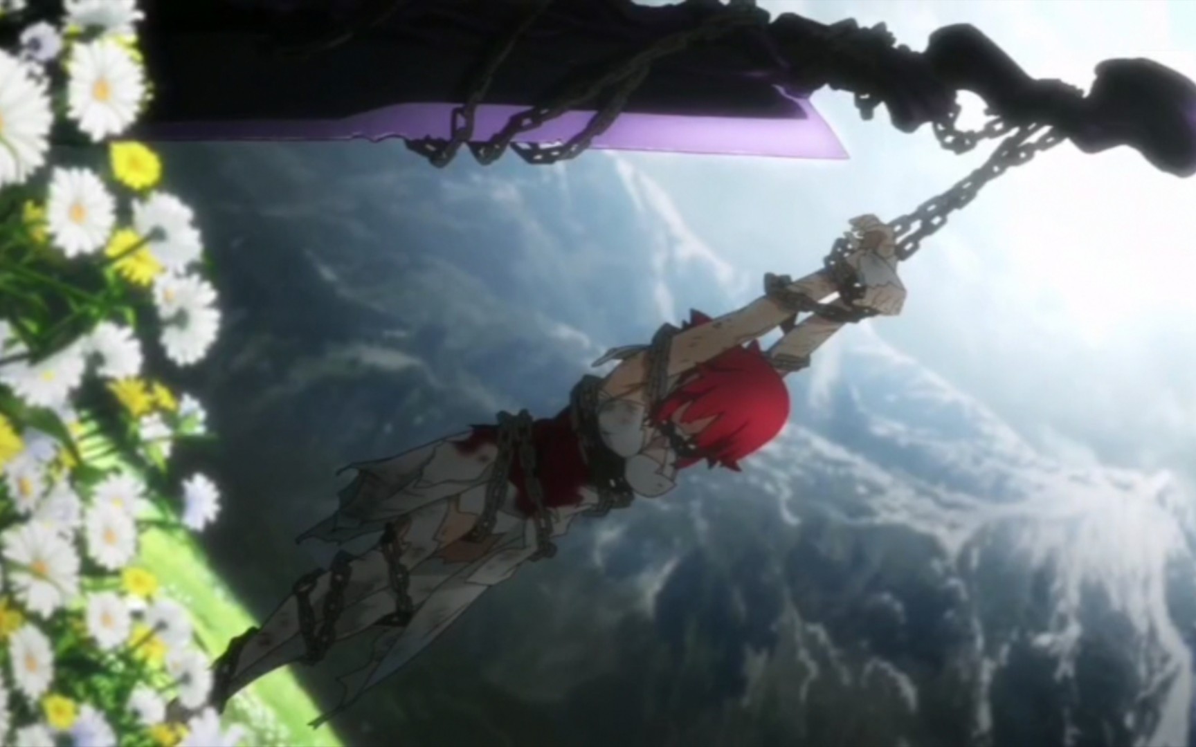 这就是魔法少女战败的下场,被敌人的锁链捆绑吊起来狠狠惩罚折磨.