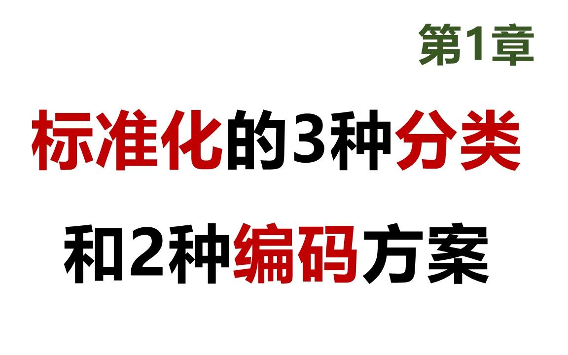 [图]52 软考 网络工程师 标准化的3种分类和2种编码方案