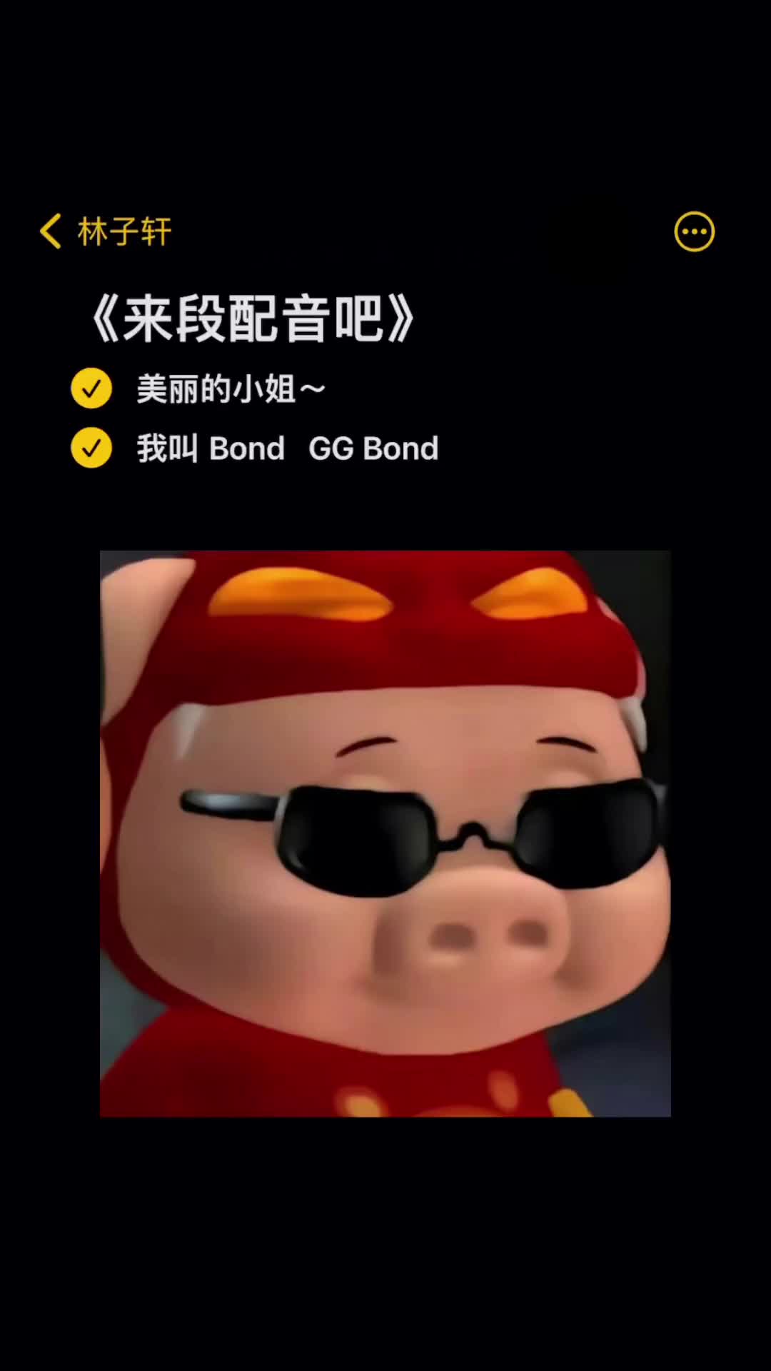 美丽的小姐我叫bond猪猪侠配音ggbondgg爆抖音小助手