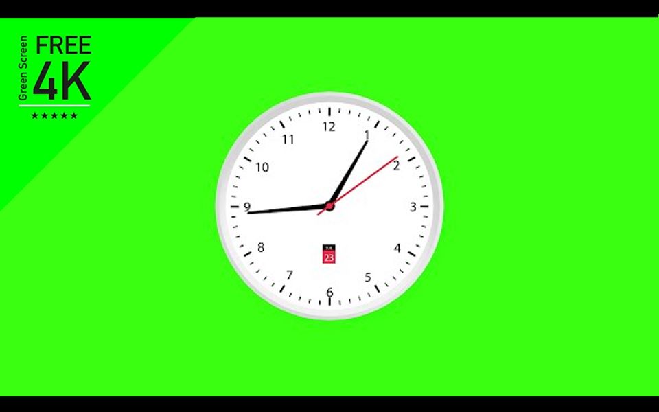 4k时钟绿幕效果包无版权无水印