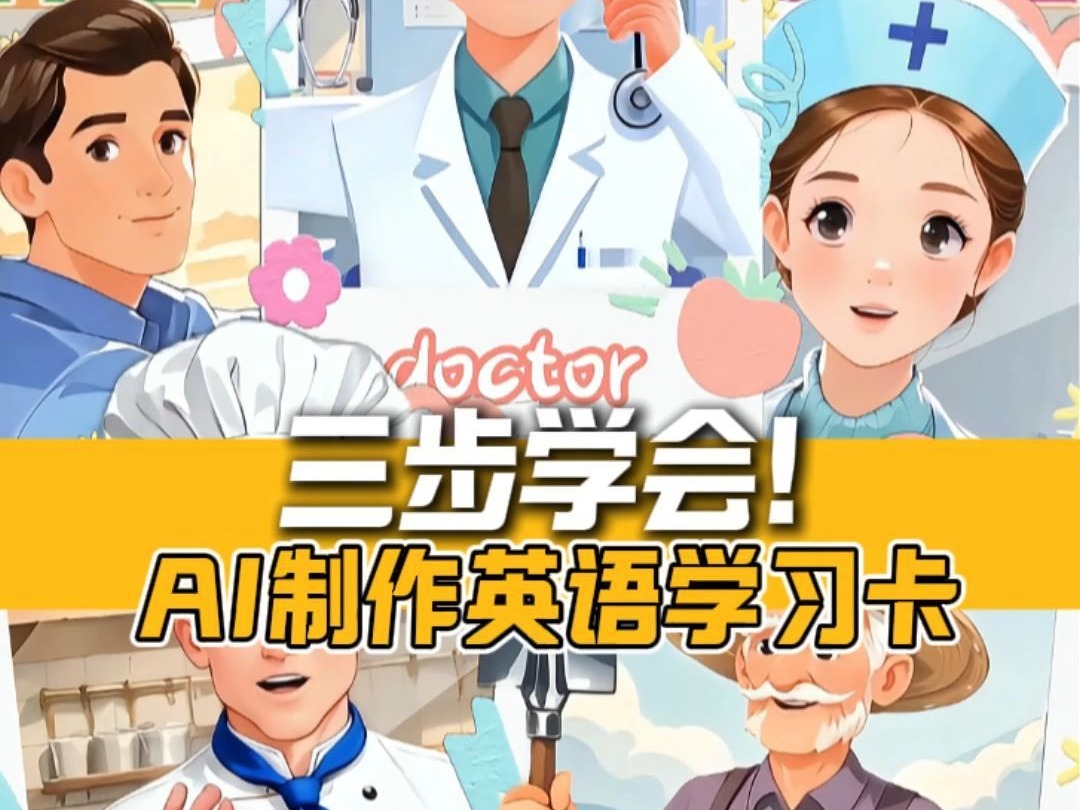 三步学会!AI 制作英语学习卡哔哩哔哩bilibili