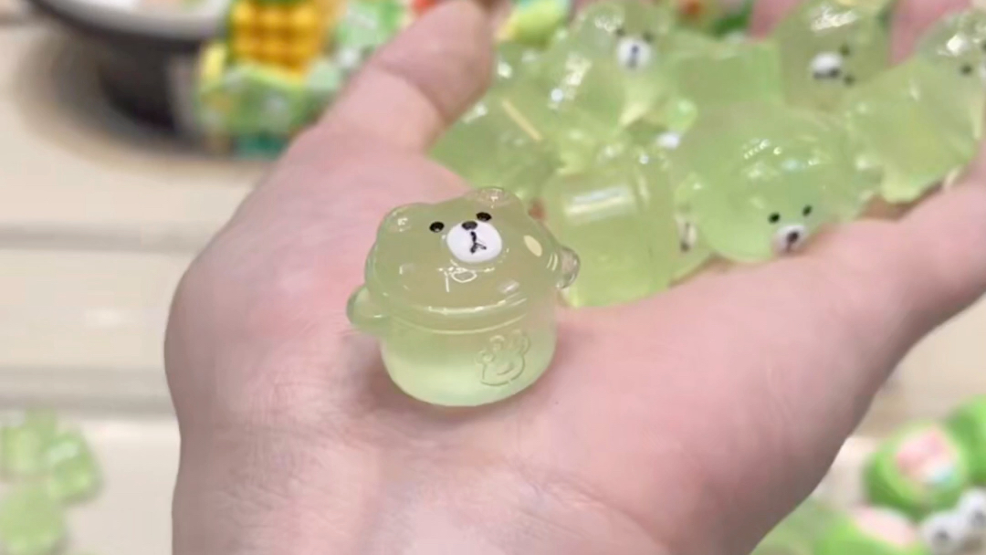 1110diy绿色心情系列透色小熊锅